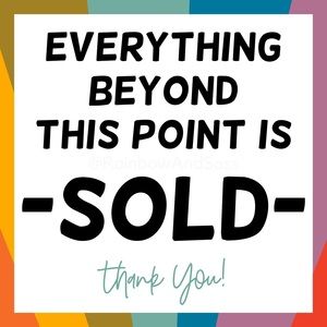 SOLD beyond this point. :)